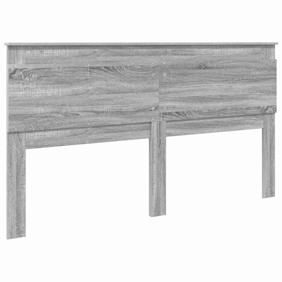 Hoofdbord met hoofdeinde Grijs Sonoma 200 cm Bewerkt hout