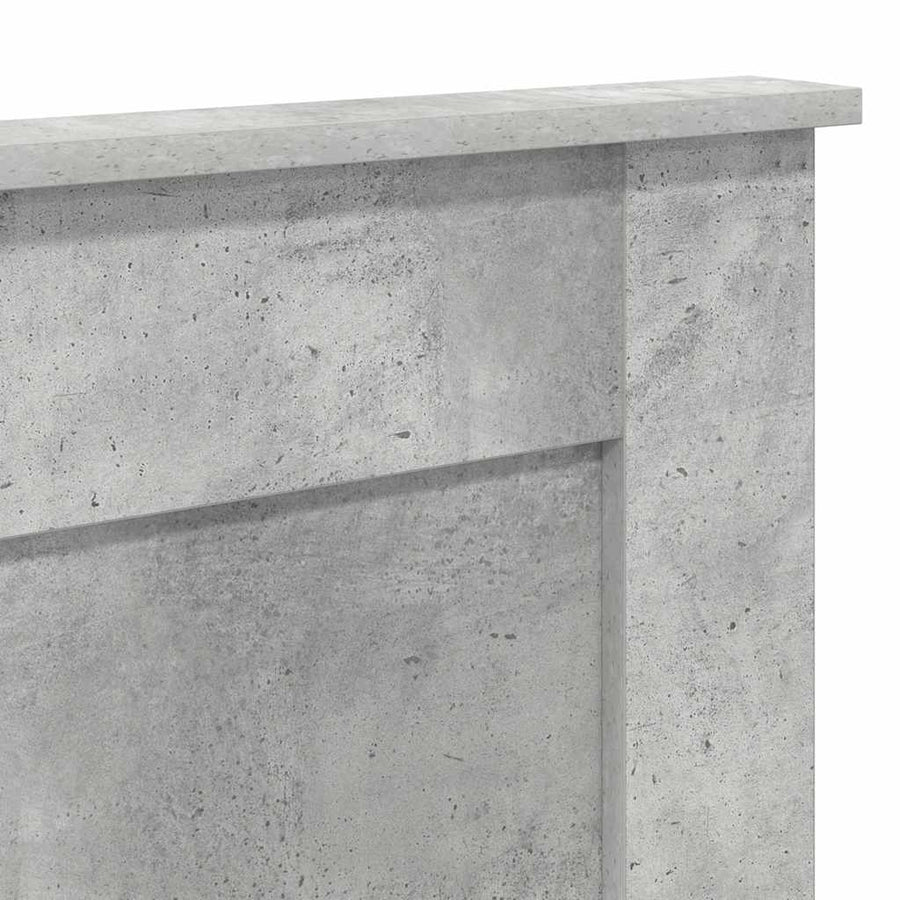 Hoofdbord met hoofdeinde Beton Grijs 180 cm Bewerkt hout