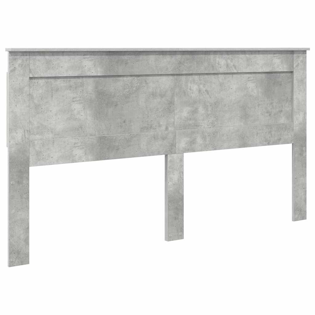 Hoofdbord met hoofdeinde Beton Grijs 180 cm Bewerkt hout
