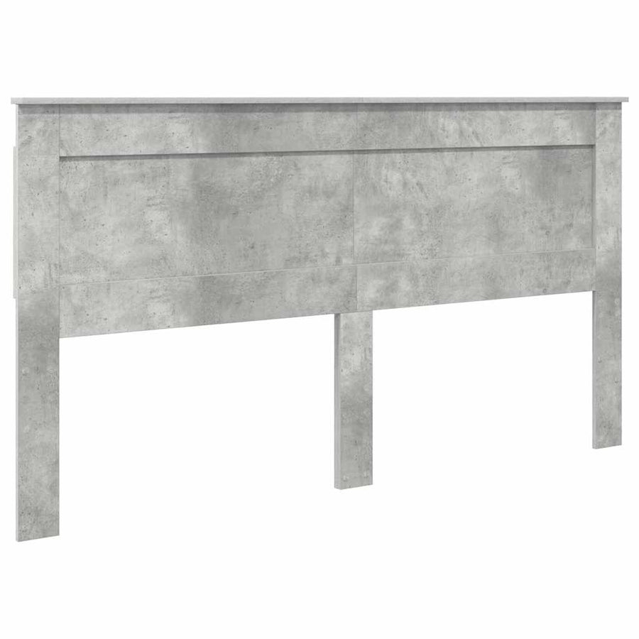 Hoofdbord met hoofdeinde Beton Grijs 180 cm Bewerkt hout