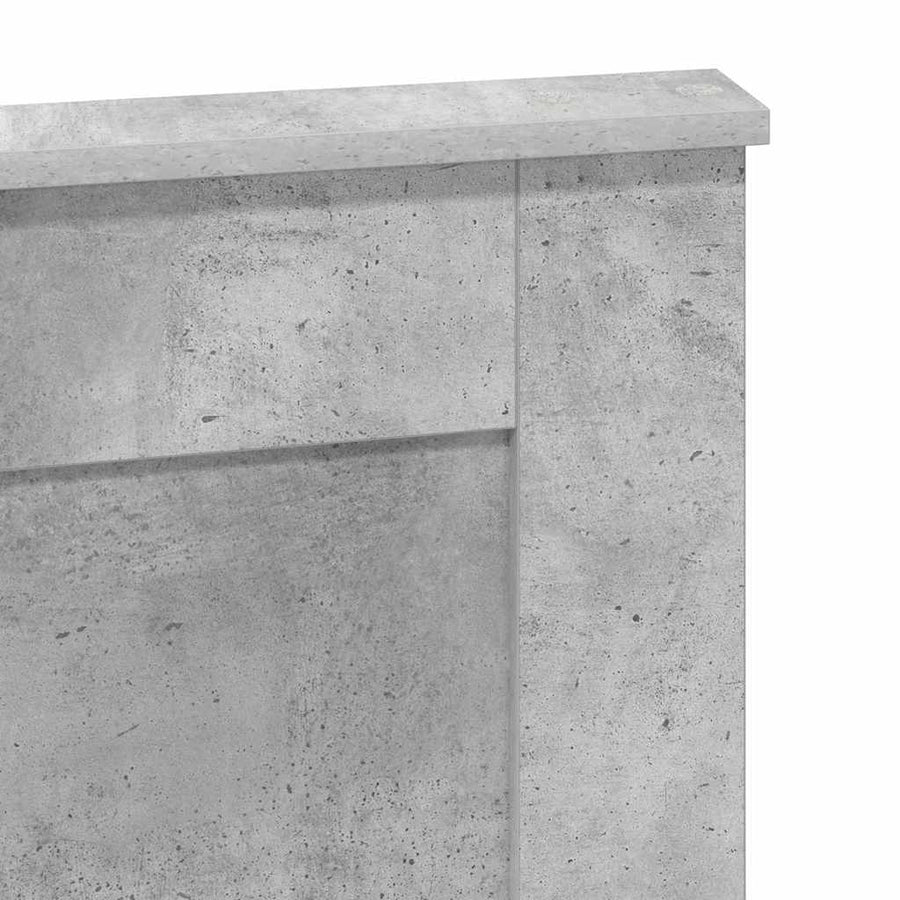 Hoofdbord met hoofdeinde Beton Grijs 160 cm Bewerkt hout