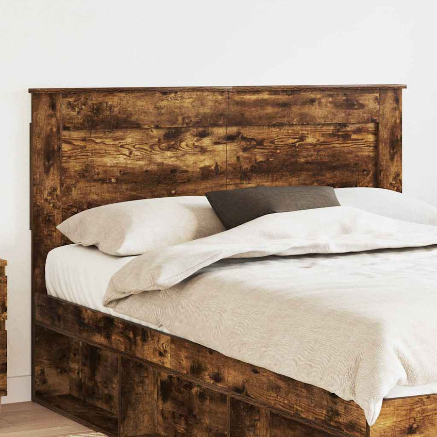 Hoofdbord met hoofdeinde Gerookt eiken 160 cm Bewerkt hout