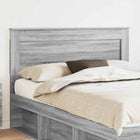 Headboard with Headboard Grey Sonoma 160 cm Engineered wood