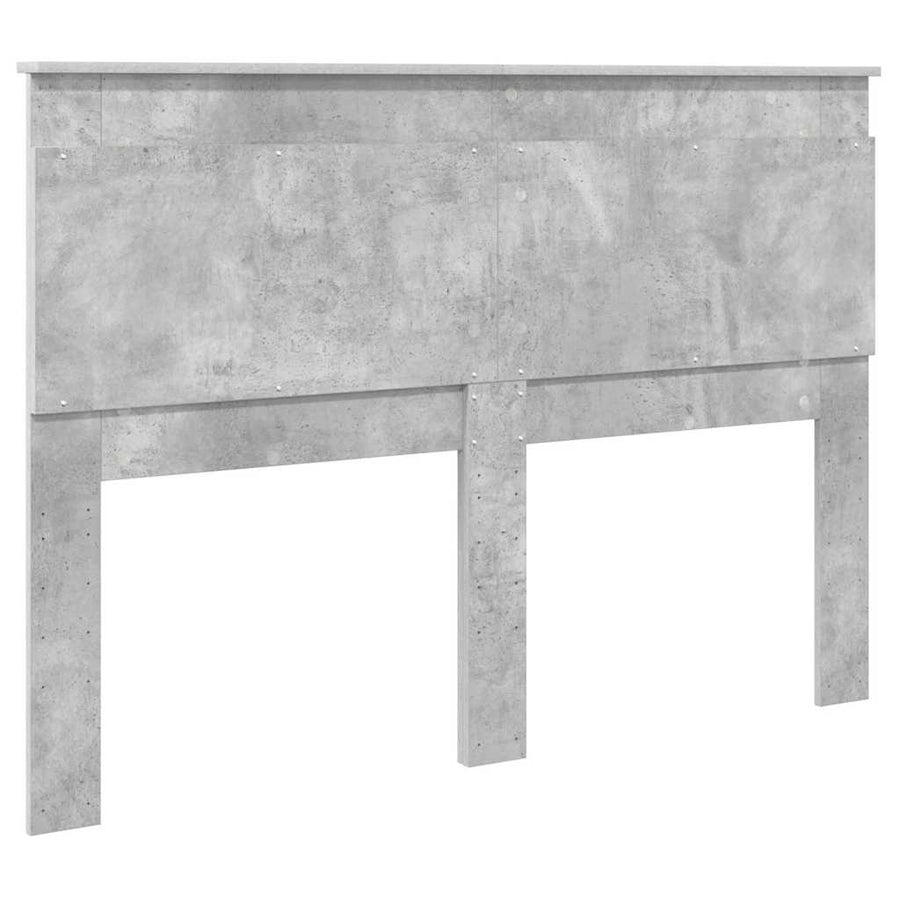 Hoofdbord met hoofdeinde Beton Grijs 150 cm Bewerkt hout