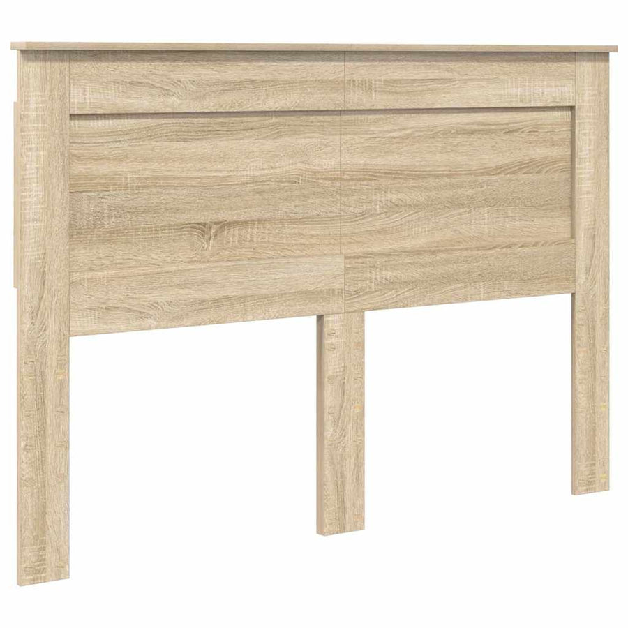 Hoofdbord met hoofdeinde Beton Grijs 140 cm Bewerkt hout