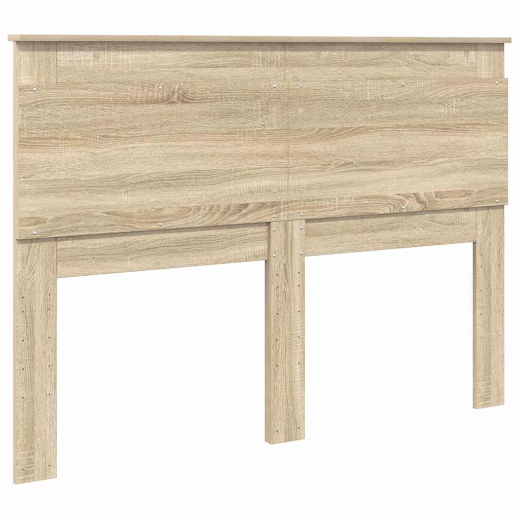 Hoofdbord met hoofdeinde Beton Grijs 140 cm Bewerkt hout