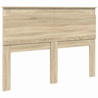 Hoofdbord met hoofdeinde Beton Grijs 140 cm Bewerkt hout