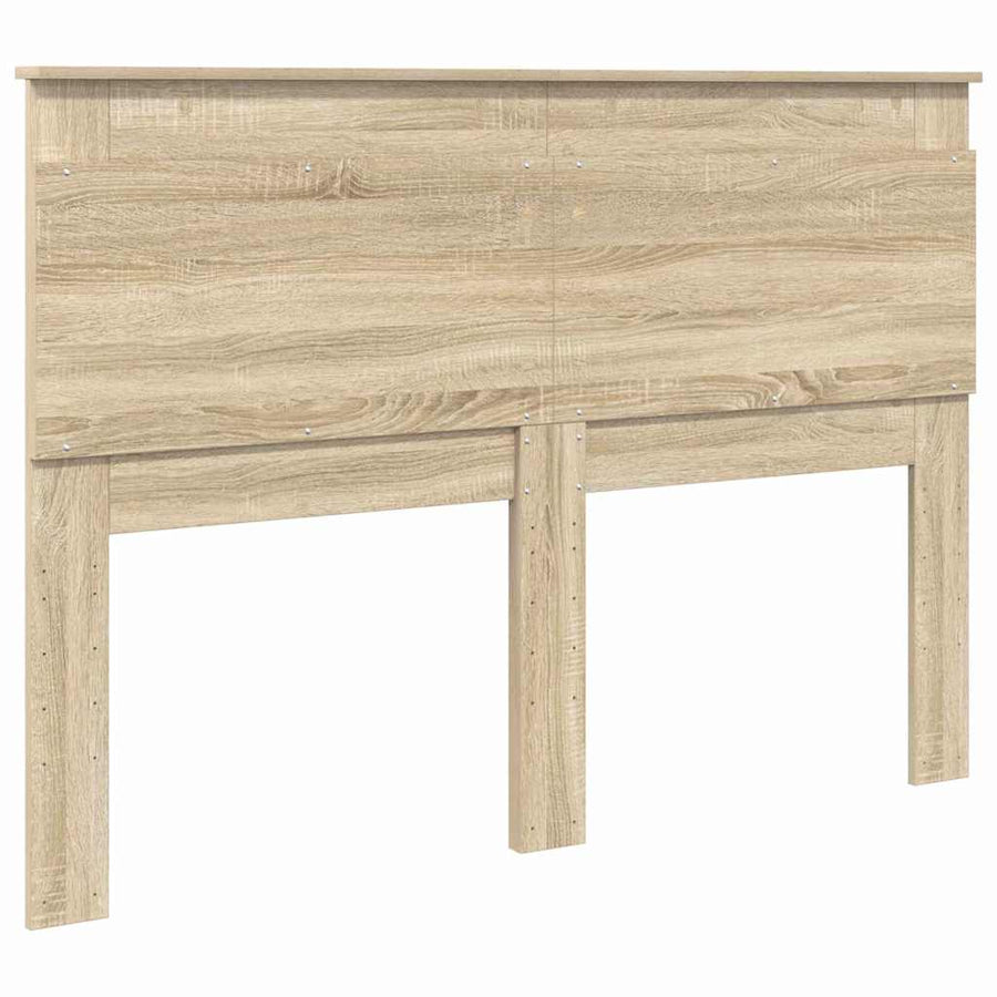 Hoofdbord met hoofdeinde Beton Grijs 140 cm Bewerkt hout