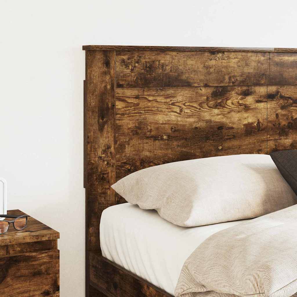 Hoofdbord met hoofdeinde Grijs Sonoma 140 cm Bewerkt hout