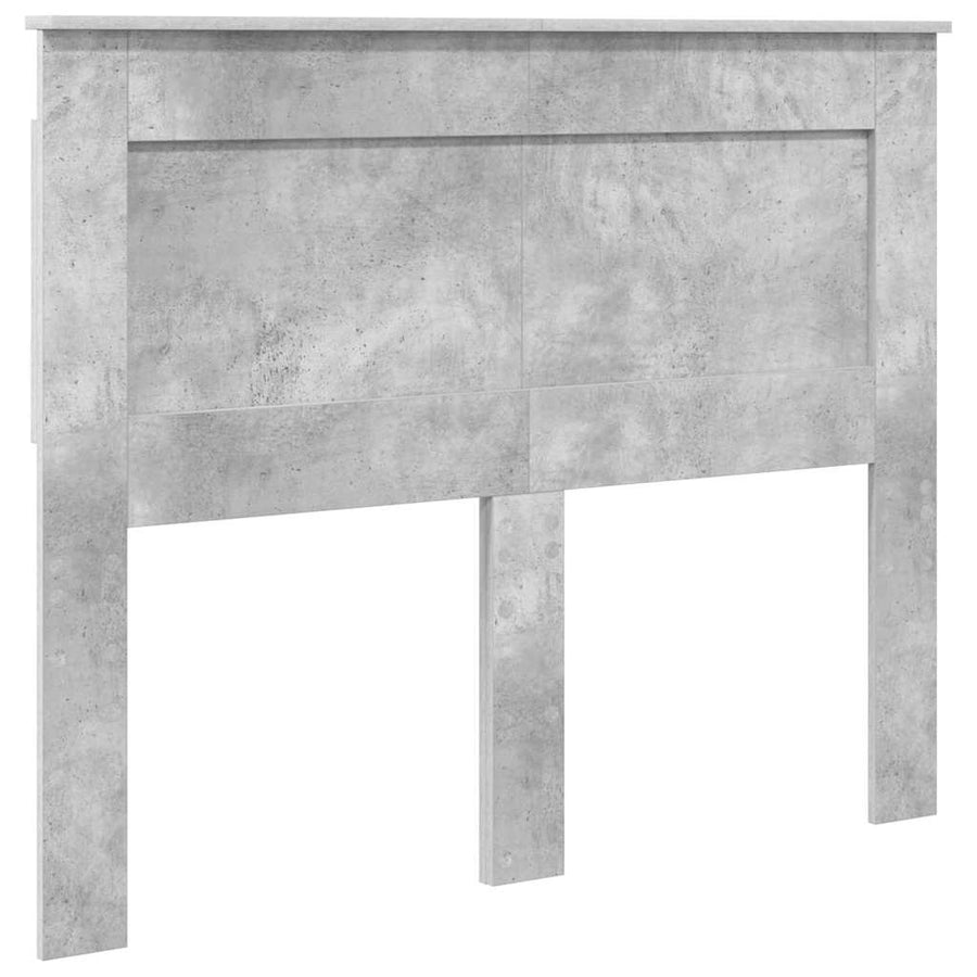 Hoofdbord met hoofdeinde Beton Grijs 135 cm Bewerkt hout