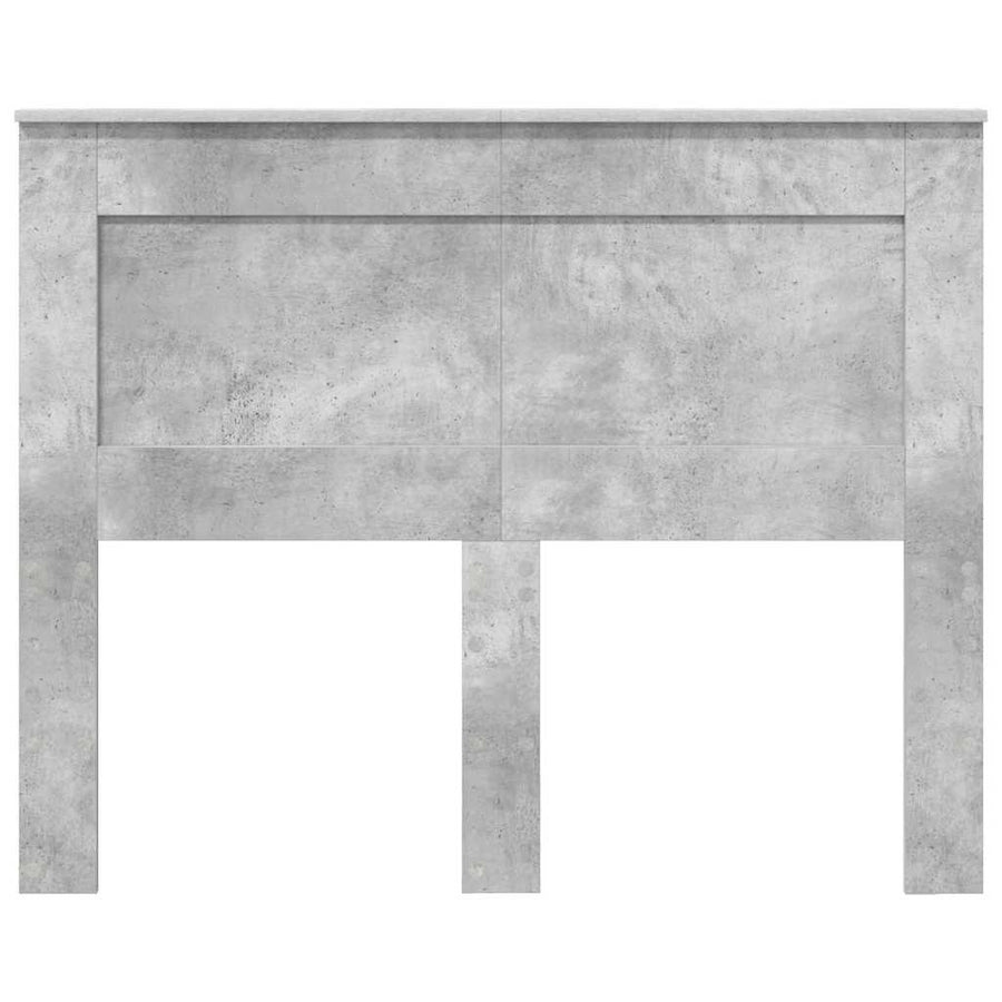 Hoofdbord met hoofdeinde Beton Grijs 135 cm Bewerkt hout