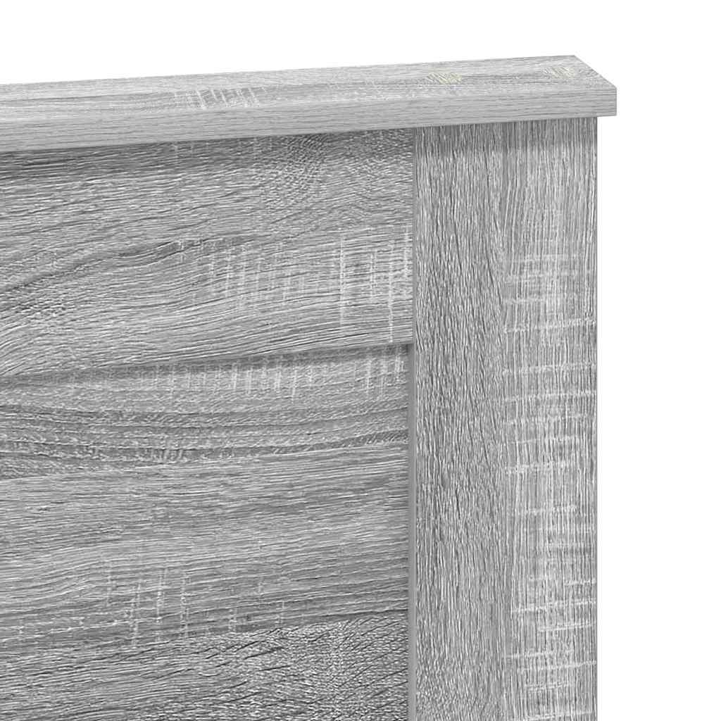 Hoofdbord met hoofdeinde Grijs Sonoma 135 cm Bewerkt hout