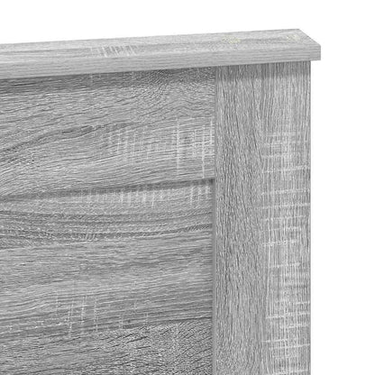 Hoofdbord met hoofdeinde Grijs Sonoma 135 cm Bewerkt hout