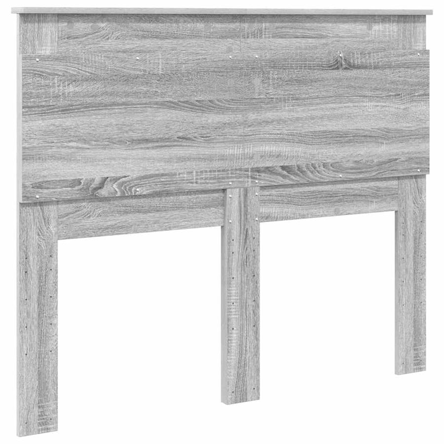 Hoofdbord met hoofdeinde Grijs Sonoma 135 cm Bewerkt hout