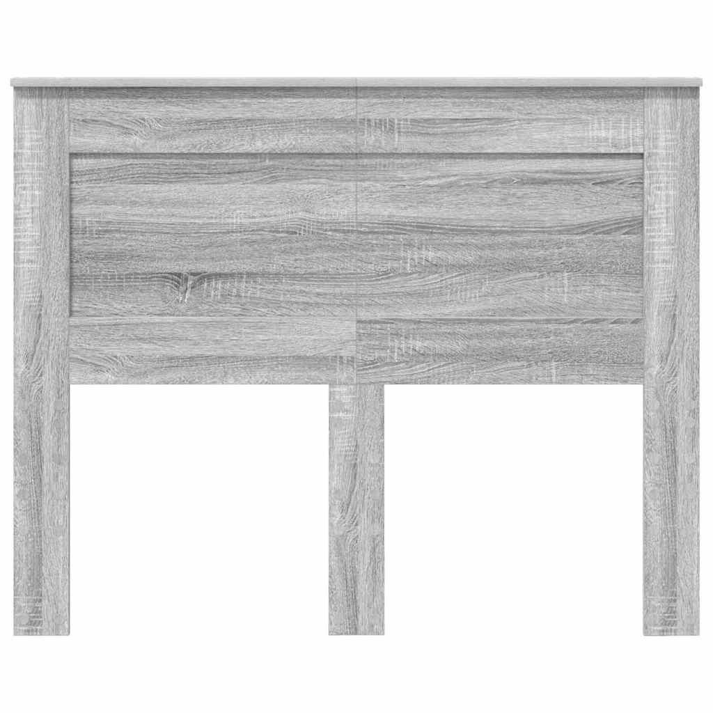 Hoofdbord met hoofdeinde Grijs Sonoma 135 cm Bewerkt hout