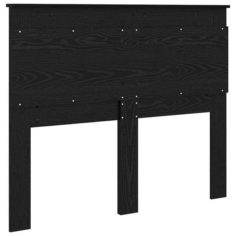 Hoofdbord met hoofdeinde Zwart Eiken 120 cm Bewerkt hout