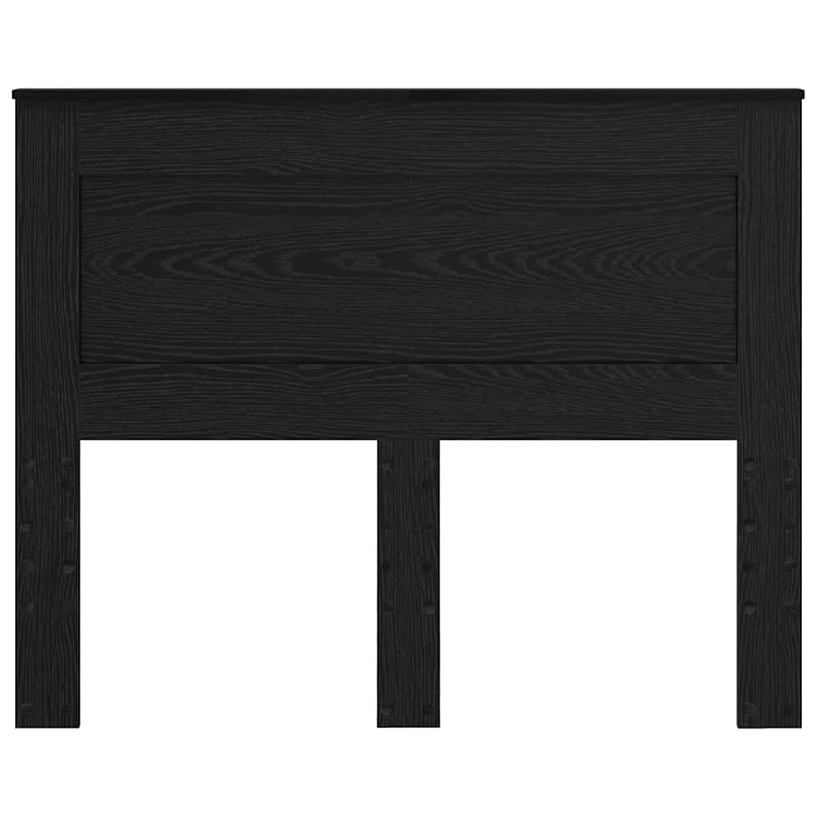 Hoofdbord met hoofdeinde Zwart Eiken 120 cm Bewerkt hout