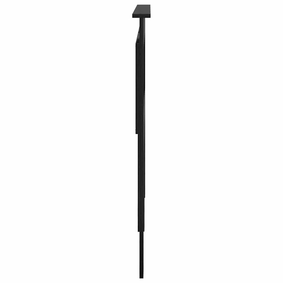 Hoofdbord met hoofdeinde Zwart Eiken 120 cm Bewerkt hout