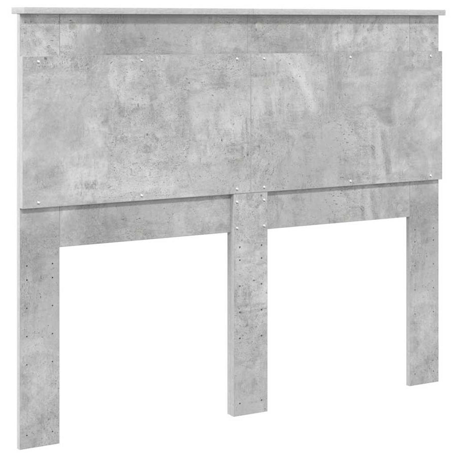 Hoofdbord met hoofdeinde Beton Grijs 120 cm Bewerkt hout