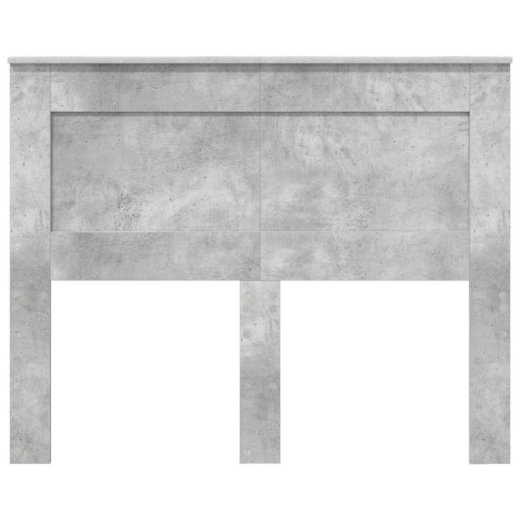 Hoofdbord met hoofdeinde Beton Grijs 120 cm Bewerkt hout