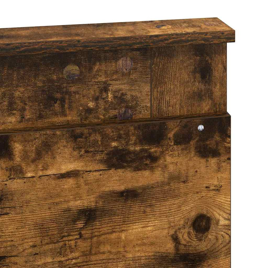 Hoofdbord met hoofdeinde Gerookt eiken 120 cm Bewerkt hout