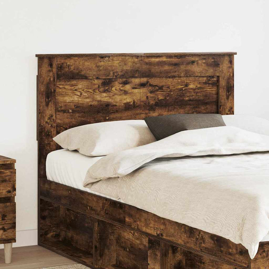 Hoofdbord met hoofdeinde Gerookt eiken 120 cm Bewerkt hout