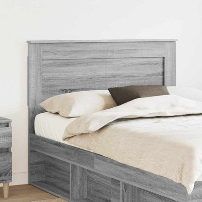 Hoofdbord met hoofdeinde Grijs Sonoma 120 cm Bewerkt hout