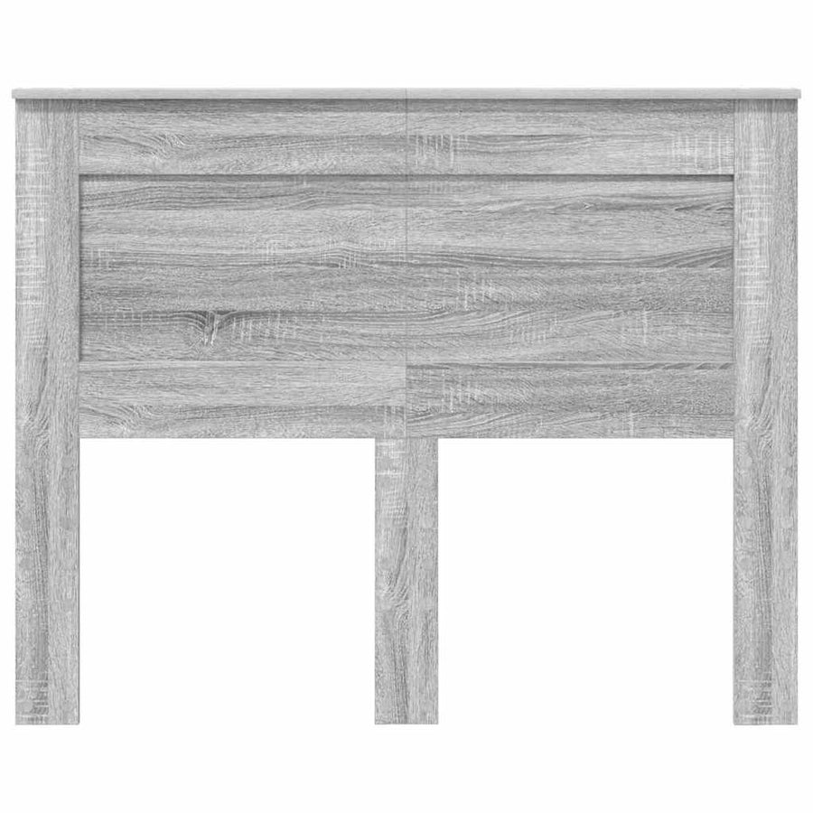Hoofdbord met hoofdeinde Grijs Sonoma 120 cm Bewerkt hout