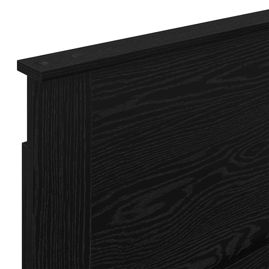 Hoofdbord met hoofdeinde Zwart Eiken 100 cm Bewerkt hout