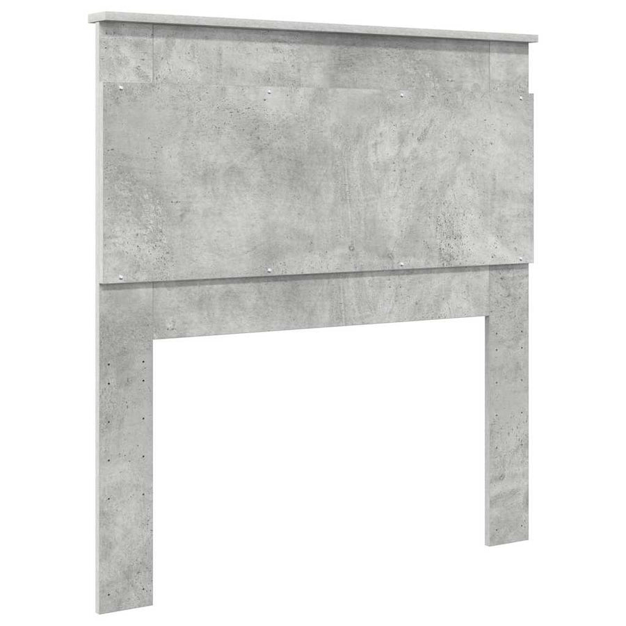 Hoofdbord met hoofdeinde Beton Grijs 100 cm Bewerkt hout