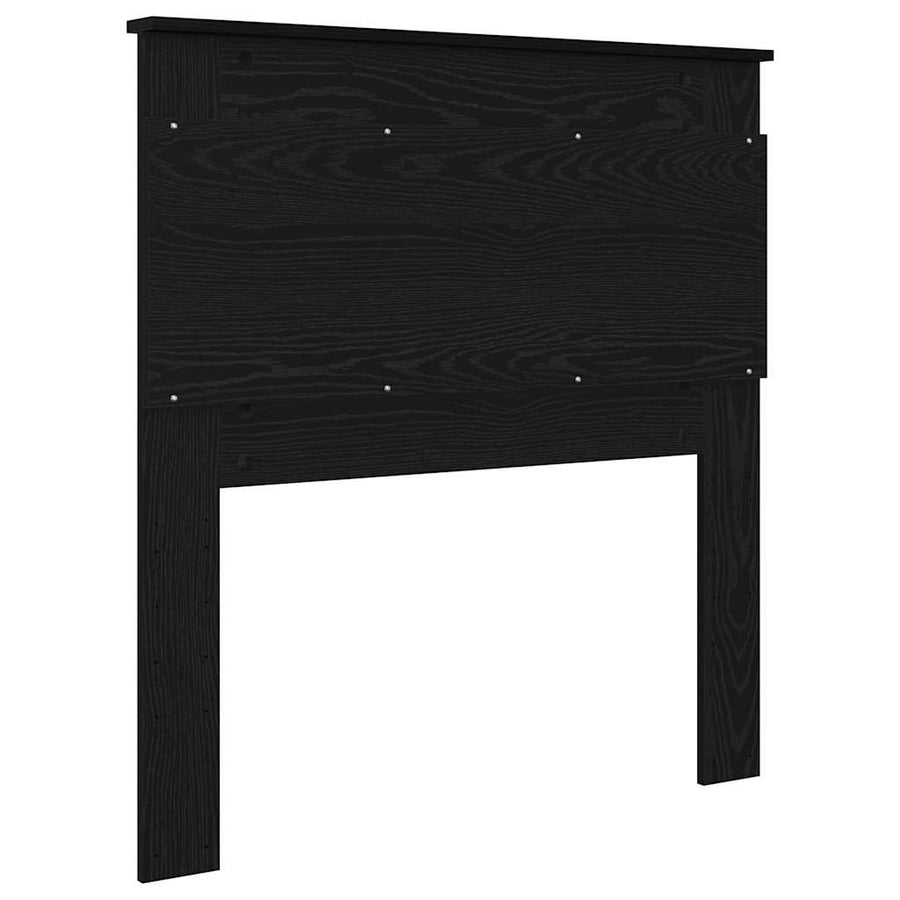 Hoofdbord met hoofdeinde Zwart Eiken 90 cm Bewerkt hout