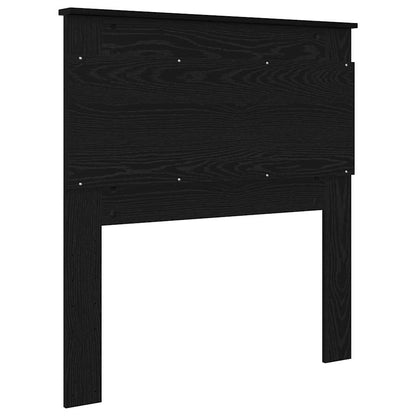 Hoofdbord met hoofdeinde Zwart Eiken 80 cm Bewerkt hout
