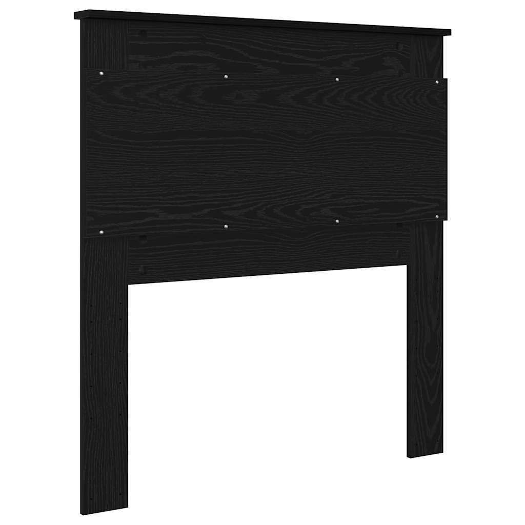 Hoofdbord met hoofdeinde Zwart Eiken 75 cm Bewerkt hout