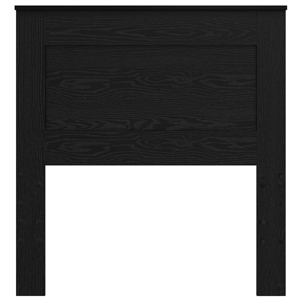 Hoofdbord met hoofdeinde Zwart Eiken 75 cm Bewerkt hout
