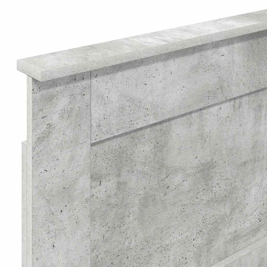 Hoofdbord met hoofdeinde Beton Grijs 75 cm Bewerkt hout
