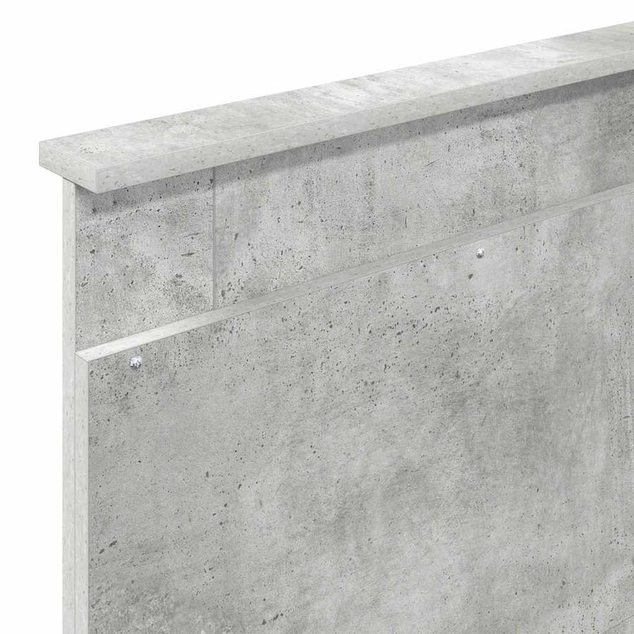Hoofdbord met hoofdeinde Beton Grijs 75 cm Bewerkt hout