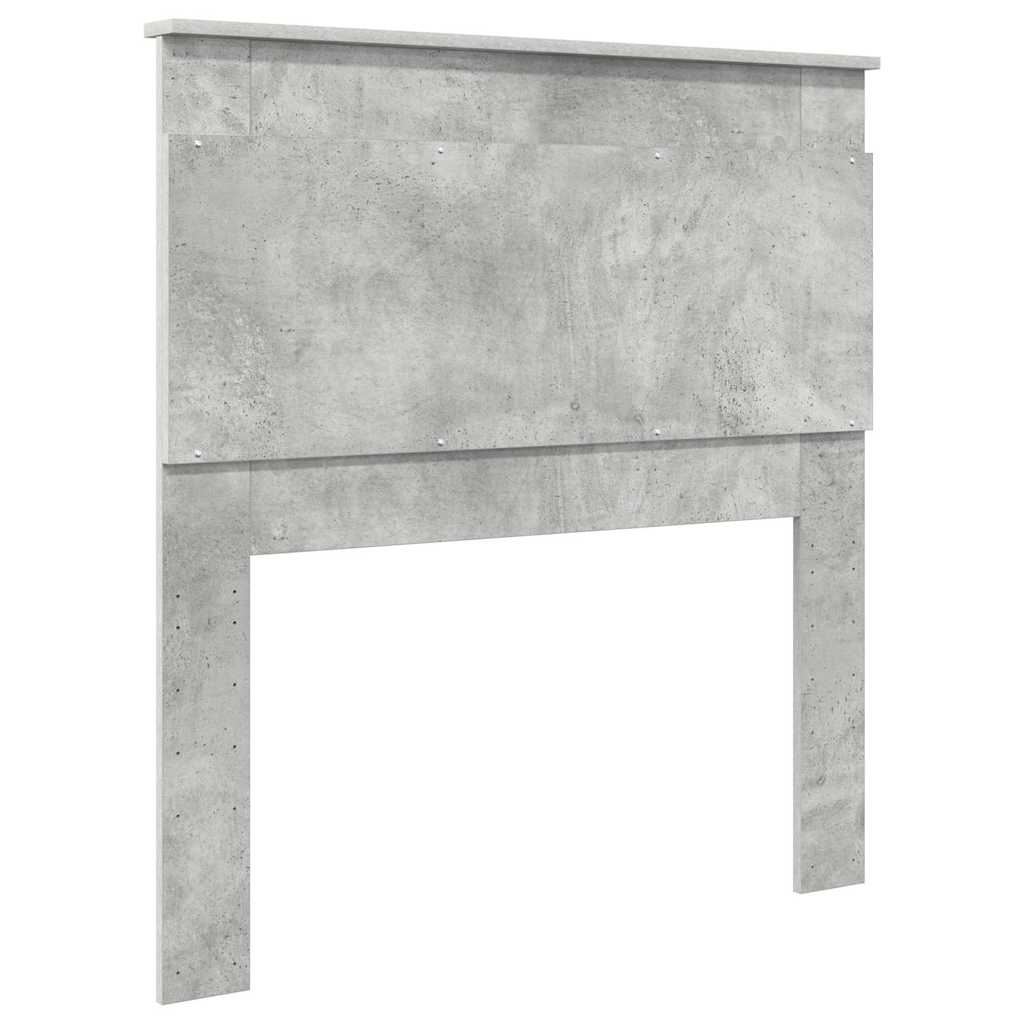 Hoofdbord met hoofdeinde Beton Grijs 75 cm Bewerkt hout