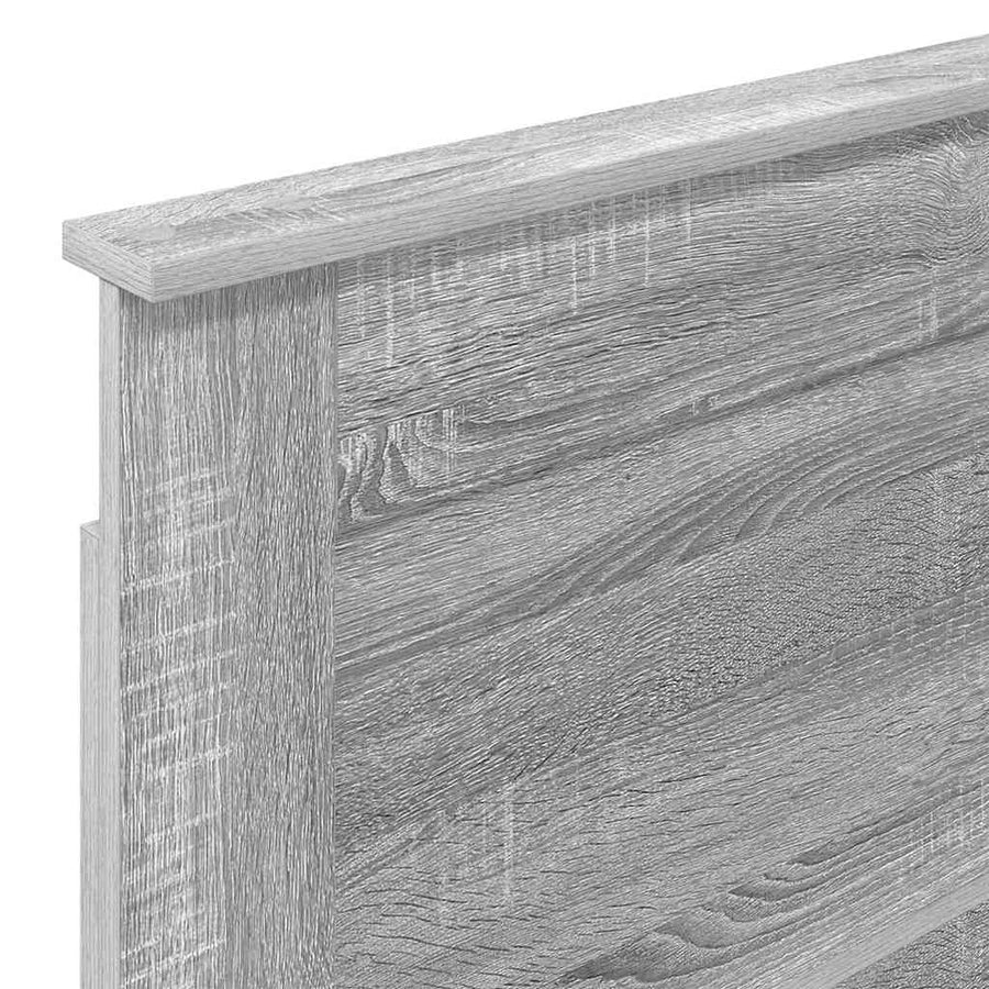 Hoofdbord met hoofdeinde Grijs Sonoma 75 cm Bewerkt hout