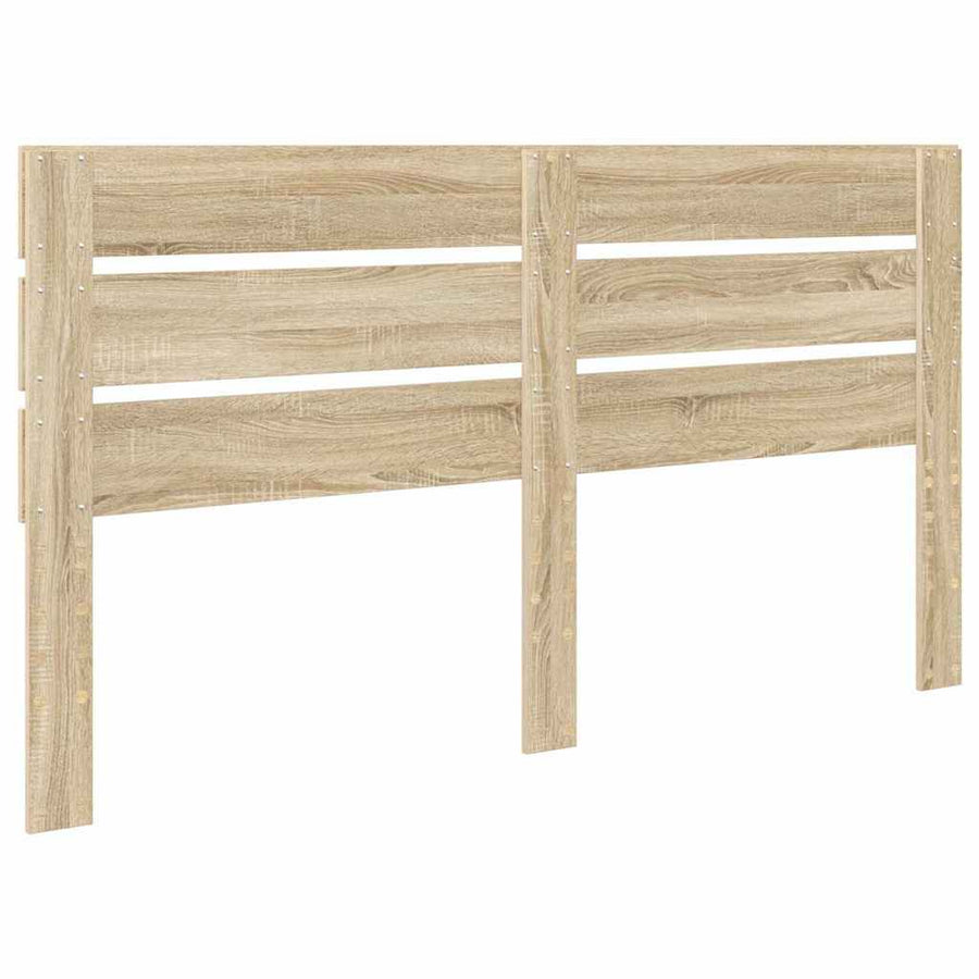 Hoofdbord Met Hoofdeinde Bewerkt Hout 200 cm Sonoma eiken