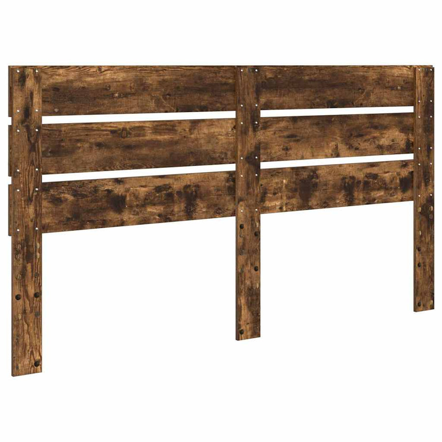 Hoofdbord Met Hoofdeinde Bewerkt Hout 200 cm Gerookt eiken