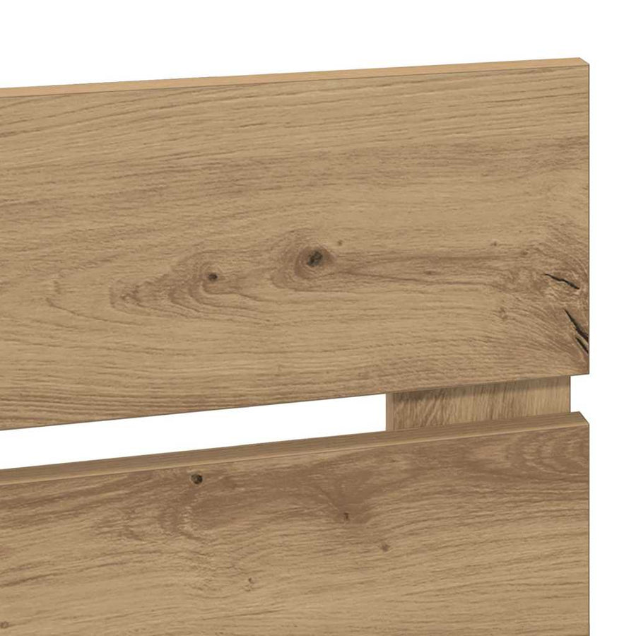 Hoofdbord Met Hoofdeinde Artisan Eiken Bewerkt Hout 200 cm artisanaal eikenkleurig