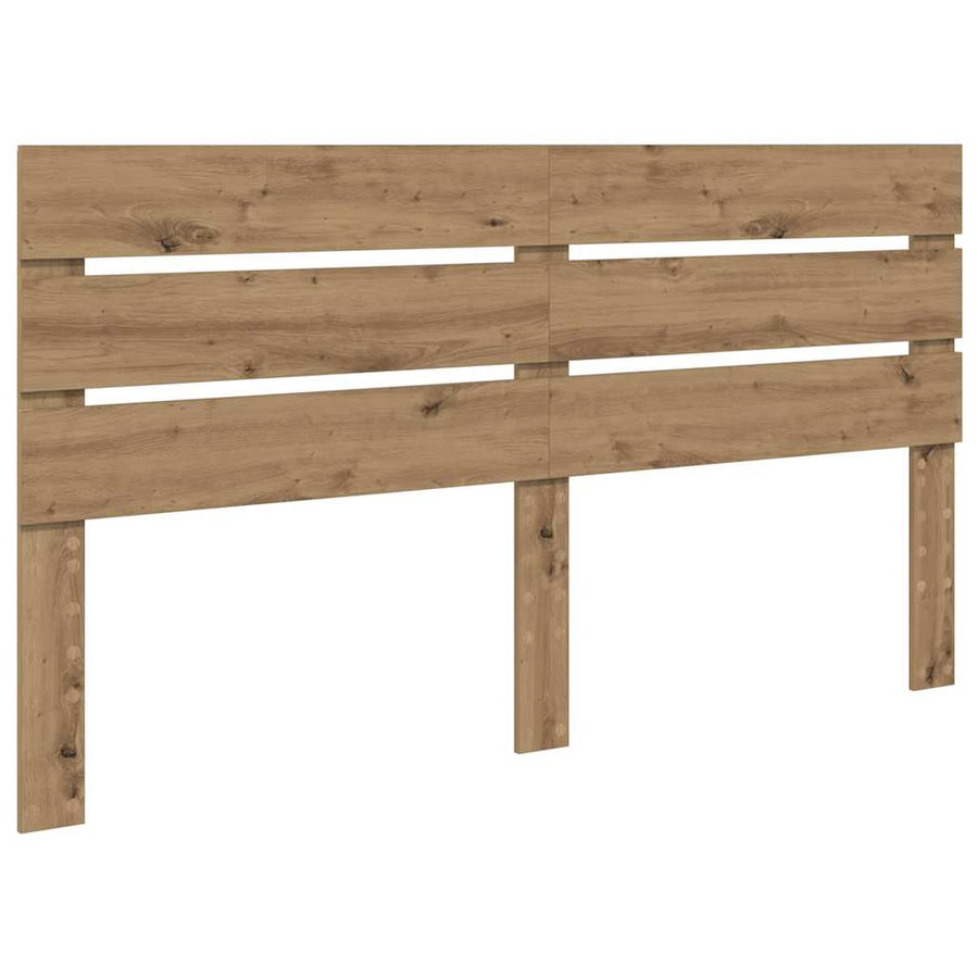 Hoofdbord Met Hoofdeinde Artisan Eiken Bewerkt Hout 200 cm artisanaal eikenkleurig