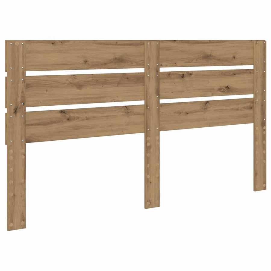 Hoofdbord Met Hoofdeinde Artisan Eiken Bewerkt Hout 200 cm artisanaal eikenkleurig