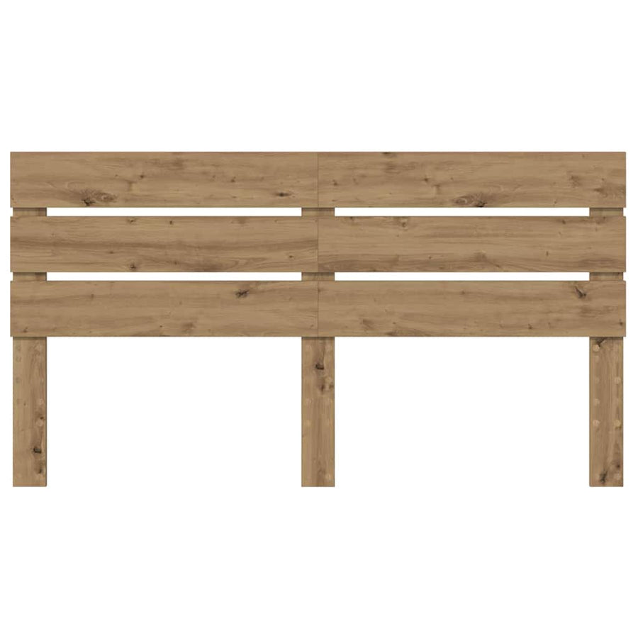 Hoofdbord Met Hoofdeinde Artisan Eiken Bewerkt Hout 200 cm artisanaal eikenkleurig
