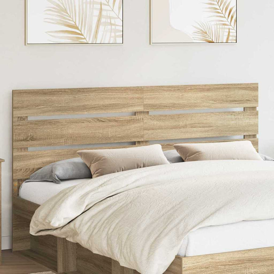 Hoofdbord Met Hoofdeinde Bewerkt Hout 180 cm Sonoma eiken