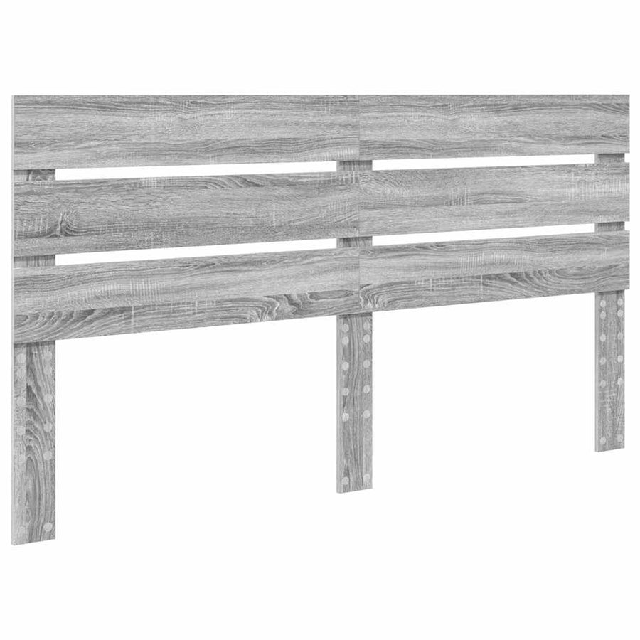 Hoofdbord Met Hoofdeinde Bewerkt Hout 180 cm Grijs sonoma