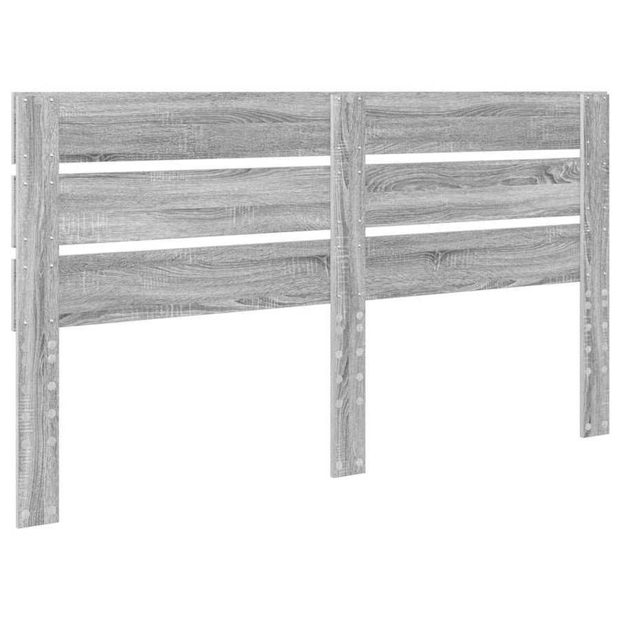 Hoofdbord Met Hoofdeinde Bewerkt Hout 180 cm Grijs sonoma