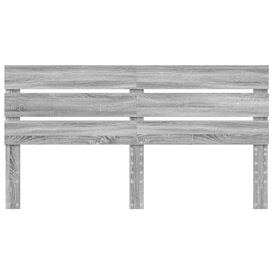 Hoofdbord Met Hoofdeinde Bewerkt Hout 180 cm Grijs sonoma