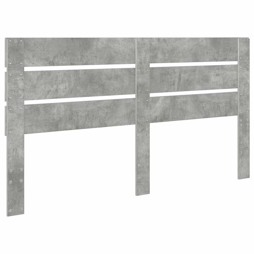 Hoofdbord Met Hoofdeinde Beton Grijs Bewerkt Hout 160 cm Betongrijs