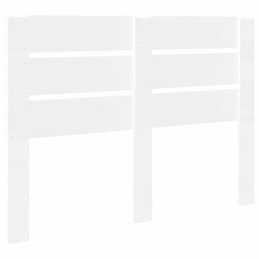 Hoofdbord Met Hoofdeinde Bewerkt Hout 150 cm Wit